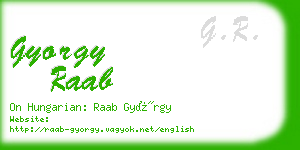 gyorgy raab business card